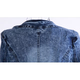 Denim Sparkle Jacke Denim Rhinestone Sequins Vintage Short Coat Denim Jacket