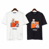 Palm Angels Short Sleeve Men's and Women's High Street Fashionable Palm Angels Angels Bear Letter Printed T-shirt Half Sleeve