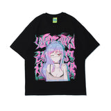 Anime Tshirts Aesthetic Men's Shirt T561 Summer Hip Hop Printed Loose Top T-shirt