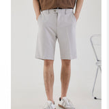 Men Bermuda Shorts Men's Business Youth Casual Suit Pants Summer Solid Color Shorts