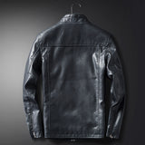 1970S East West Calfskin Motorcycle Jacket, Fall Winter Men Warm Leather Jacket Men's Coat Jacket Leather Jacket