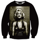Rave Outfits Mens Printed Spoof Marilyn Monroe Pullover