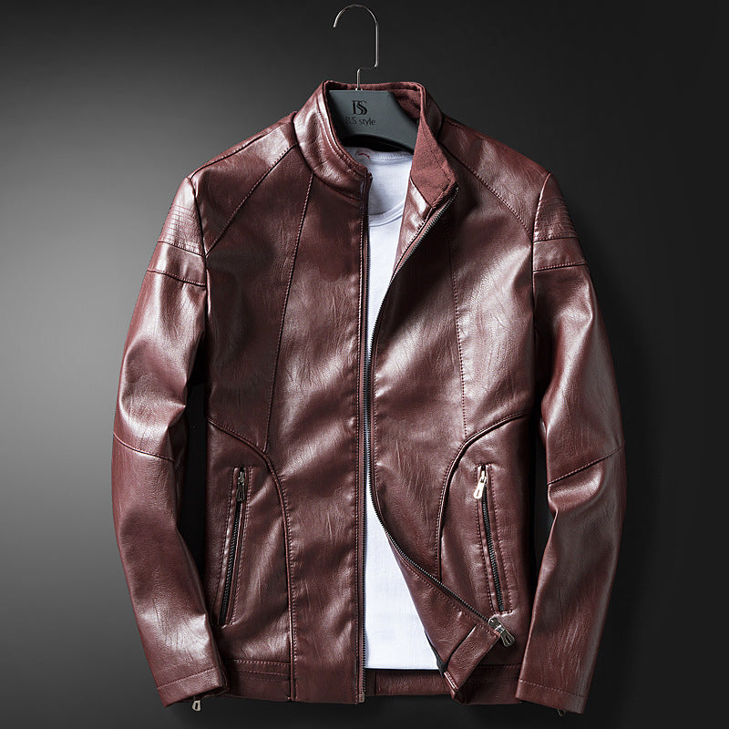 1970S East West Calfskin Motorcycle Jacket, Autumn Leather Coat Men's Leather Coat Motorcycle Clothing