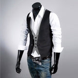 Mens Dress Vests Business Waistcoat Fall Winter Men Blazer Vest Coat