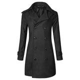 Men's Large Size Retro plus Size Trench Coat Men's Double-Breasted Mid-Length Hollow Coat Jacket Men Spring Trench Coat