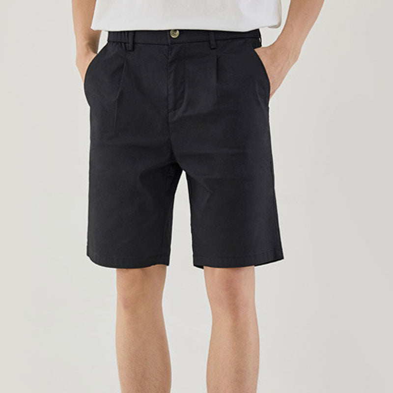 Men Bermuda Shorts Men's Youth Straight Suit Pants Summer Business Casual Shorts