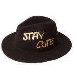 Fedora Golf Hats Autumn and Winter Hat Letters Fedora Hat Men and Women Fashion
