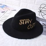 Fedora Golf Hats Autumn and Winter Hat Letters Fedora Hat Men and Women Fashion