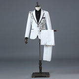 Mens Graduation Outfits Nightclub Stage Performance Dress Host Suit Bar Dress Three-Dimensional Suit