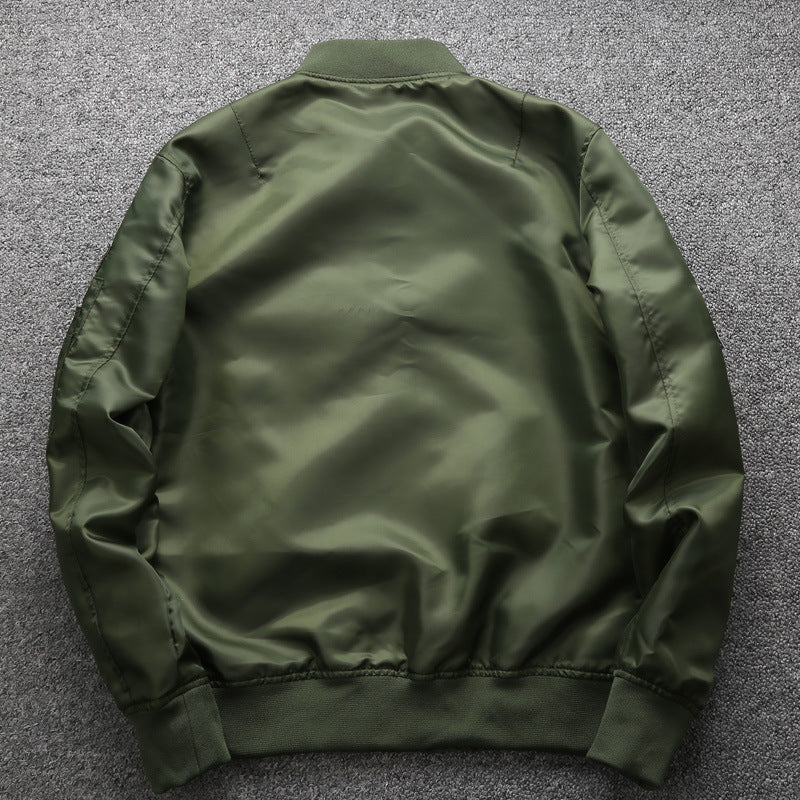 NASA Embroidery Badge US Army & Navy Patched Men Fit Bomber Jacket Windbreaker Moto Street Coat Men's Jacket Pilot Baseball Uniform plus Size Jacket Casual Coat Men