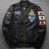 Men Fit Bomber Jacket Windbreaker Moto Street Coat Men's Autumn Men's plus Size Jacket Pilot Air Force Baseball Uniform Jacket Men
