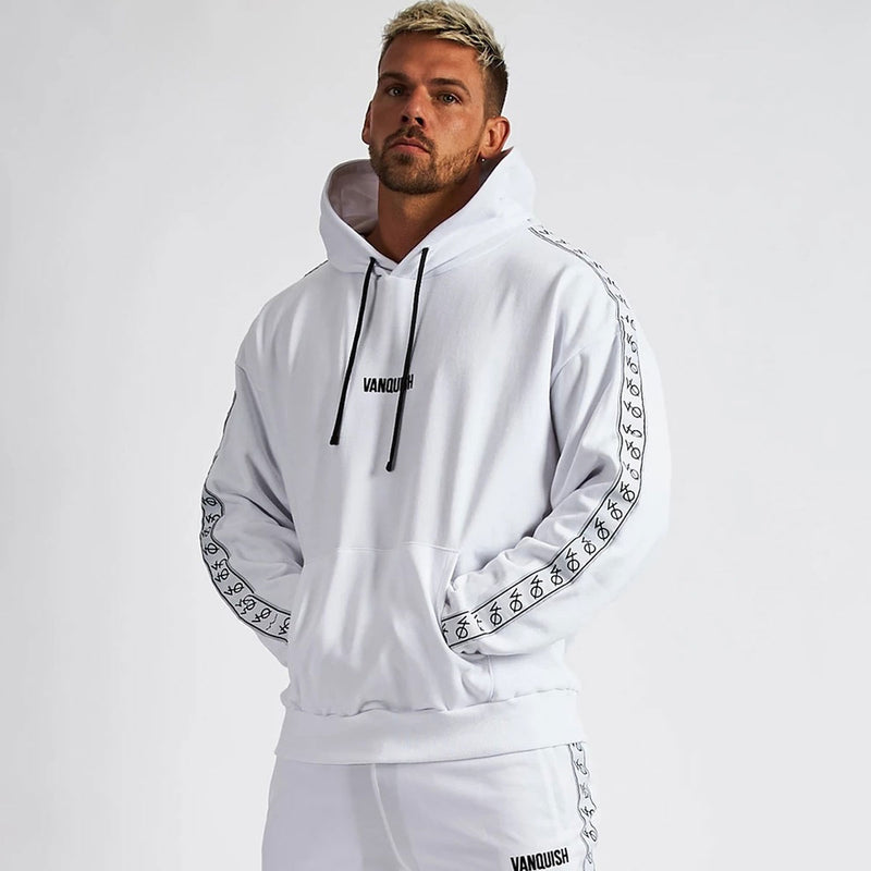 Gyms Fitness Men's Sports Hoodie Bodybuilding Workout Jogging Men's Athletic Sweatshirts Men's Pullover Hooded Sweatshirt Outdoor Running Sports Casual Jacket Loose Sweater