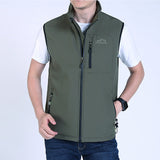 Mens Golf Vest Sports Slim Jacket Men's Sport Leisure Vest Spring and Autumn Outdoor Casual Vest Men
