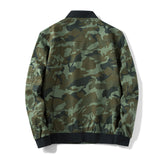 Men Fit Bomber Jacket Windbreaker Moto Street Coat Autumn Men's Jacket Camouflage Cotton Military Suit Coat Loose plus Size Casual Jacket
