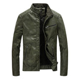 1970 East West Leather Jacket Spring and Autumn PU Leather Men's Jacket Biker's Leather Jacket