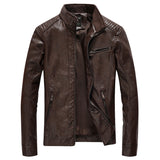 1970 East West Leather Jacket Spring and Autumn PU Leather Men's Jacket Biker's Leather Jacket