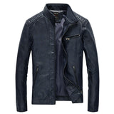 1970 East West Leather Jacket Spring and Autumn PU Leather Men's Jacket Biker's Leather Jacket