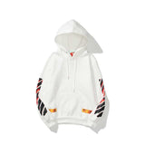 Autumn Winter Red Volcanic Eruption Pattern Arrow Velvet Padded Hooded Sweatshirt