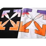 Summer Colorful Arrow Print Short-Sleeved T-Shirt Men'S And Women'S Hip Hop Oversize Loose Large Size Couple Wear