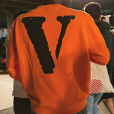 Vlone Sweatshirt off High Street Men and Women Retro Long Sleeve Ow Harajuku Style Sweatshirt Couple Coat