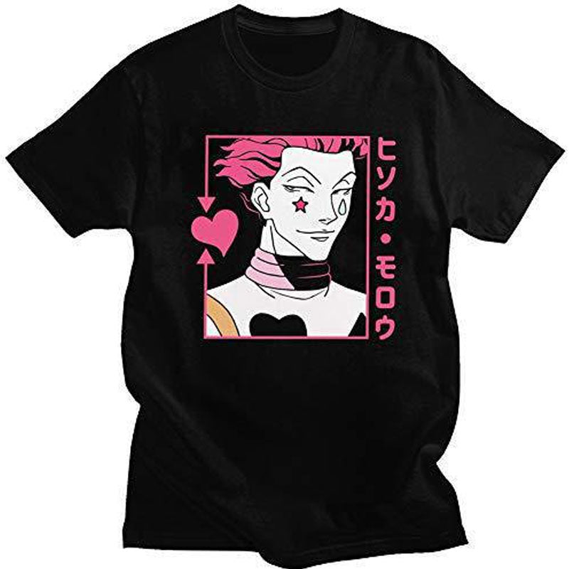 Anime Tshirts Aesthetic Men's Shirt Men's Anime Print T-shirt Short Sleeve Loose and Comfortable