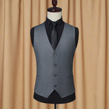 Tuxedo Vests Men's Suit Vest Spring and Autumn Slim Fit Fashion Tailored Suit Vest Business Leisure Professional