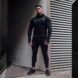 Gym Skinny Jogger Pants Men Running Sweatpants Fitness Bodybuilding Training Track Pants Sportswear Male Cotton Jogging Trousers Autumn and Winter Set Men's Outdoor Running Sweatpants Exercise Casual Pants