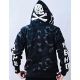 A Ape Print Hoodie Fashion Brand Shark Skull Dark Sweater Street Fashion Large Size Coat