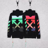 Autumn And Winter Off Gradient Color Arrow Print Hoodie Men And Women