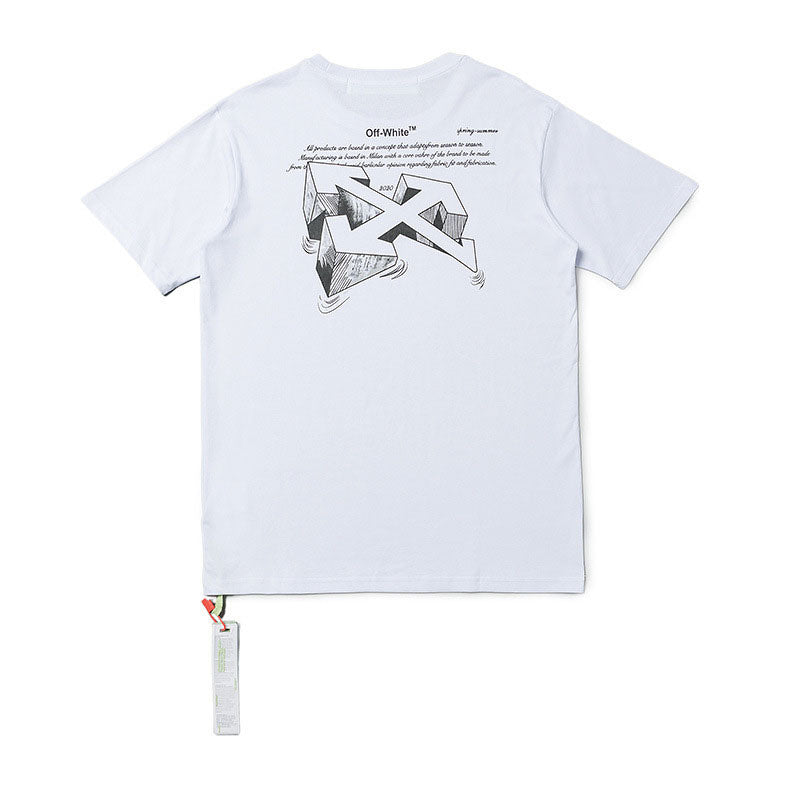 3d Arrow Print Short Sleeve Summer Tshirt Plus Size Men'S Clothing Owt