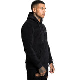 Gyms Fitness Mens Sports Hoodie Bodybuilding Workout Jogging Men′s Athletic Sweatshirts Autumn and Winter Thickening Sweater Hooded Pullover Double-Sided Velvet