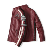 Two Tone Leather Jacket Autumn and Winter Men's Leather Jacket Motorbike Men's Pu Jacket