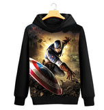Captain America Hoodie Hooded Pullover Fleece Jacket