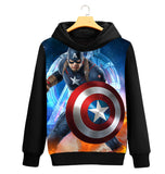 Captain America Hoodie Hooded Pullover Fleece Jacket
