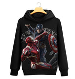 Captain America Hoodie Hooded Pullover Fleece Jacket