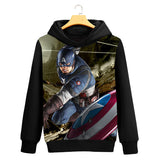 Captain America Hoodie Hooded Pullover Fleece Jacket