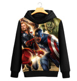 Captain America Hoodie Hooded Pullover Fleece Jacket