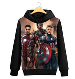 Captain America Hoodie Hooded Pullover Fleece Jacket