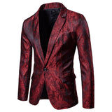 Burgundy Suit Men's Suit Fashion Slim Fit Men's Suit