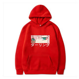 Anime Hoodie Hoodies Pullover Cosplay Costume Anime Sweater Fleece-Lined Hooded Top Men's Darling in the Franxx Pullover