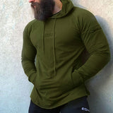 Men's Sports Hoodie Men Sweatshirts Fitness Male's Hoodies Muscle Autumn Winter Fitness Bodybuilding Sports Leisure Slim Fit Running Basketball Sports and Leisure Sweater Coat