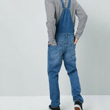 Hip Hop Overalls for Men Blue Denim Overalls Men's Jumpsuit Trousers Men's Denim Overalls Overalls