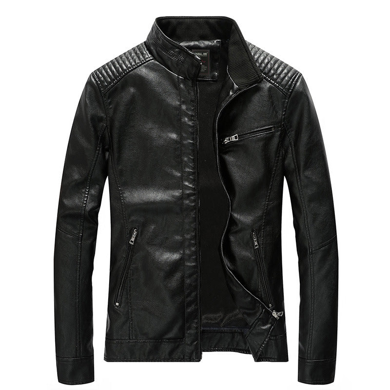 1970 East West Leather Jacket Spring and Autumn PU Leather Men's Jacket Biker's Leather Jacket
