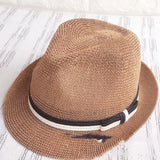 Fedora Golf Hats Summer Knitted Straw Hat Sun Hat Summer Short