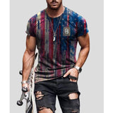 Tactics Style T Shirt for Men Men Short Sleeve Printed Slim Fit round Neck Pullover T-shirt