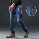 Straight Fit Prospector Jean for Men Baggy Denim Pants Loose Man Stretch Relaxed Jean Loose Jeans Men Black Elastic Straight Casual Autumn and Winter
