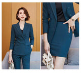Women Pants Suit Uniform Designs Formal Style Office Lady Bussiness Attire Spring and Autumn Style In Pink Fashion Business Tailored Suit Formal Clothes