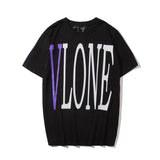 Vlone Short Sleeve Men's Large Size Retro Sports Couple Men's and Women's Tshirt