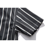 Men's T Shirt Summer Casual Short Sleeve Shirt for Summer Retro Men's Lapel Shirt Casual Loose Striped Color Matching