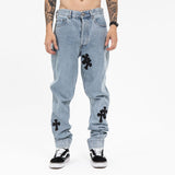 Straight Fit Prospector Jean for Men Baggy Denim Pants Loose Man Stretch Relaxed Jean High Street Casual Jeans Trousers Straight Men